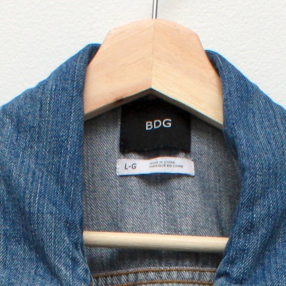 BDG Urban Outfitters Full Zip Cropped Denim Vest L - Picture 4 of 8